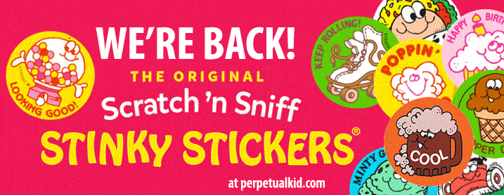Scratch 'n Sniff Stinky Stickers® from the 1980's are BACK!  - Collect Them All!