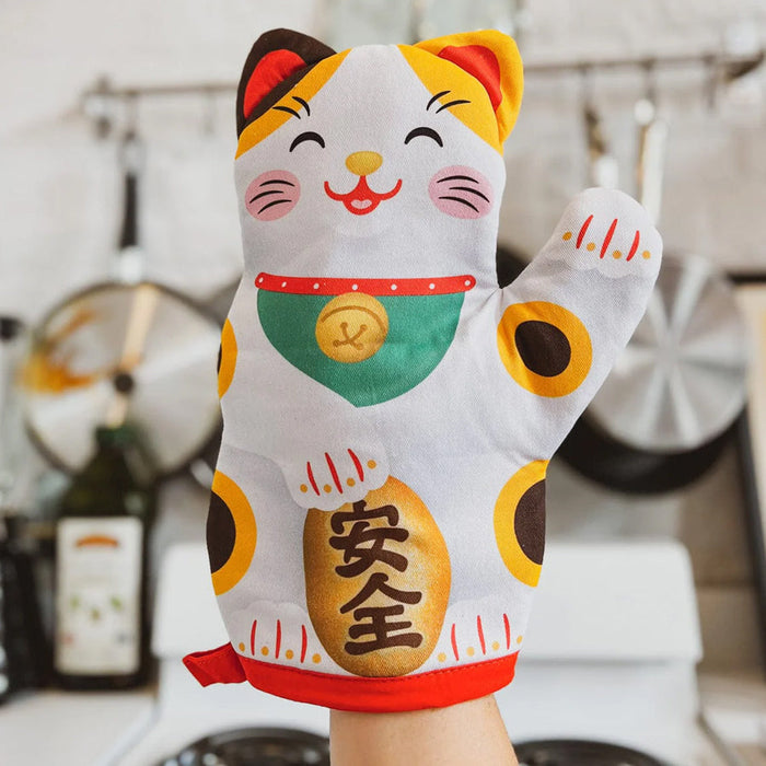 Maneki-neko Cat Oven Mitt Gift