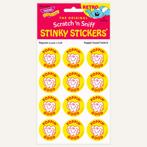 Poppin' Good Popcorn Scented Retro Scratch 'n Sniff Stinky Stickers - Perpetual Kid