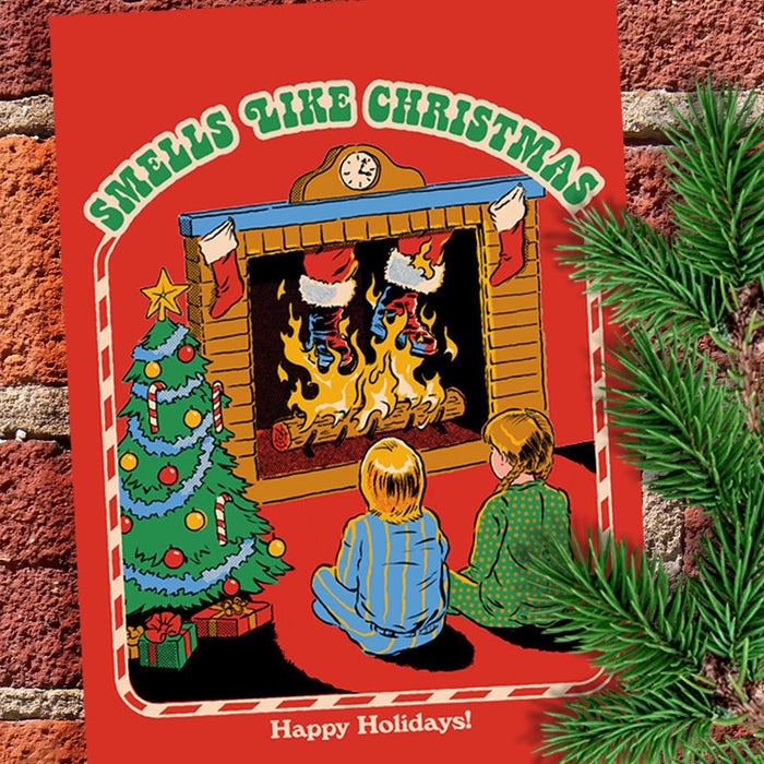 Smells Like Christmas Happy Holidays Card by artist Steven Rhodes