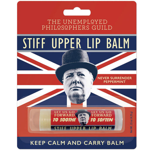 Stiff Upper Lip Keep Calm and Carry Balm - Winston Churchill Fun Gift