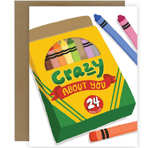 Crazy About You Greeting Card - Unique Gift by Kat French Design