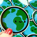 Mini Earth Sticker - Unique Gift by Shop Emily M