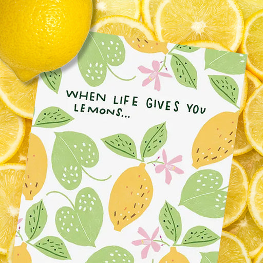 Give Life A Paper Cut And Squeeze Some Lemon Into It Encouragement Card - Perpetual Kid
