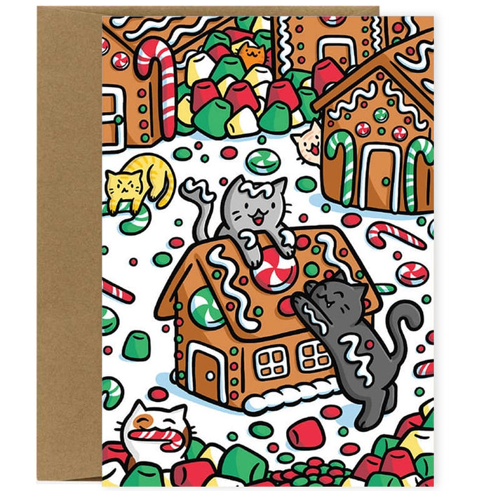Gingerbread Cats Christmas Card