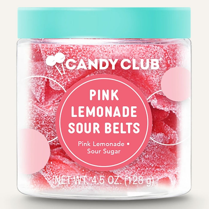 Pink Lemonade Sour Belt Gummy Candy by Candy Club