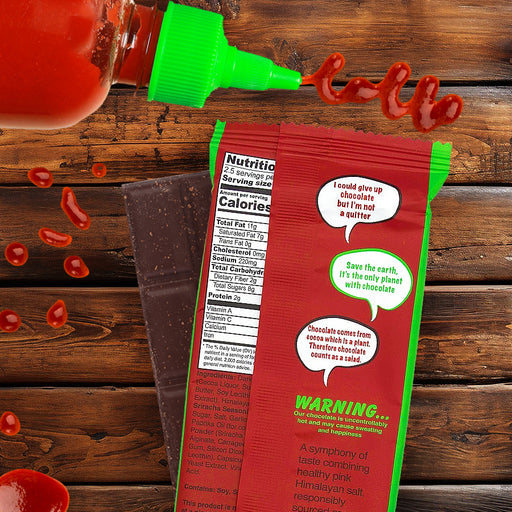 Hot Salted Sriracha 55% Dark Chocolate Candy Bar - by Everything Sriracha