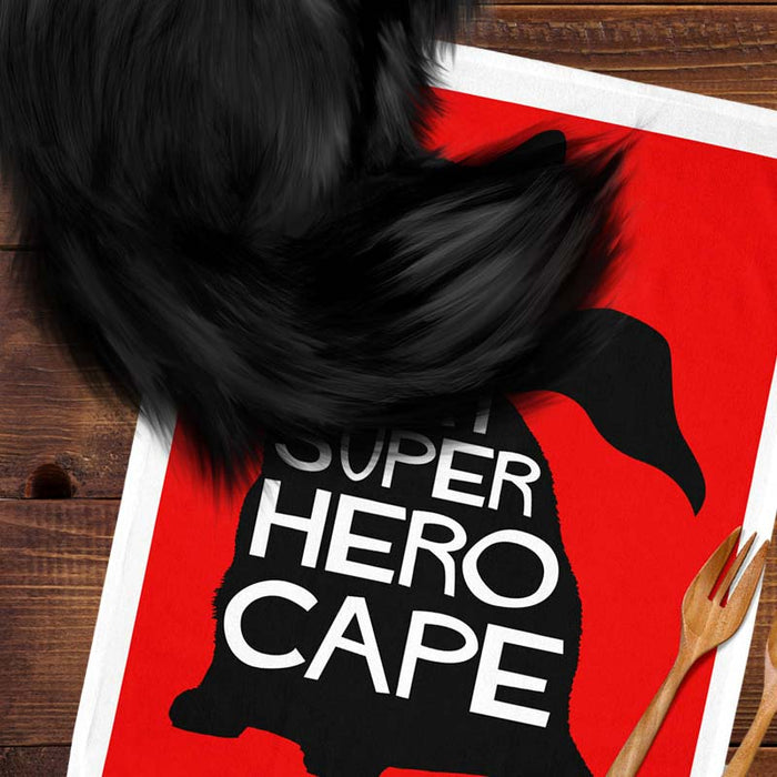 Cat Super Hero Cape Dish Towel - Unique Gift by brainbox candy