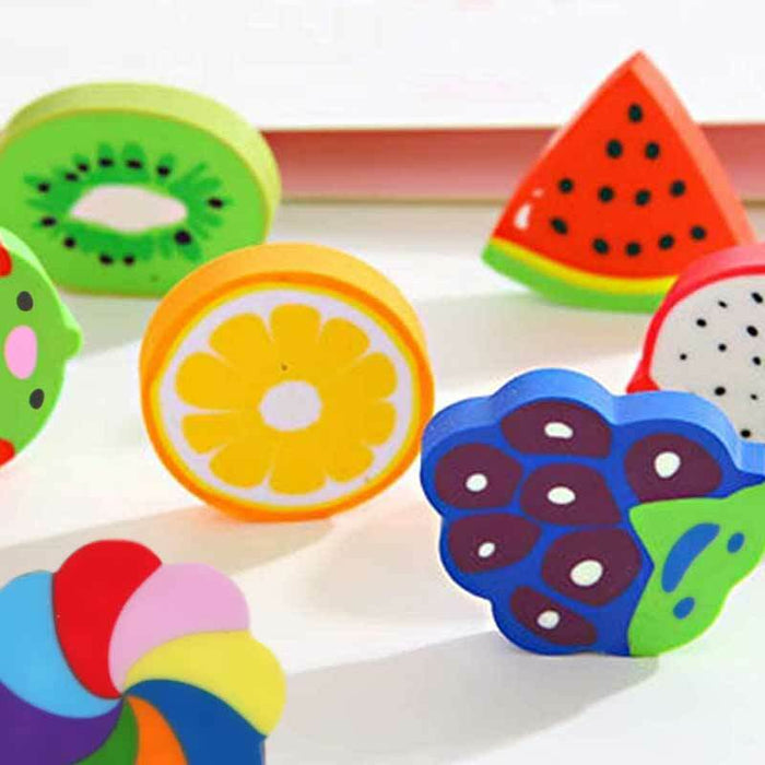 Fresh + Fruity Scented Eraser Set - Unique Gift by Snifty