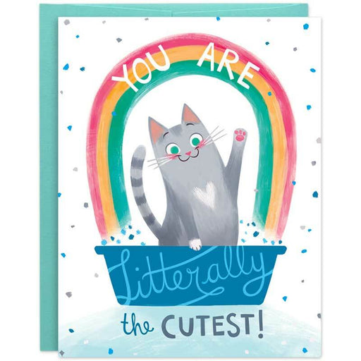 Litter-ally The Cutest Kitty Cat Greeting Card - Unique Gift by Mudsplash Studios