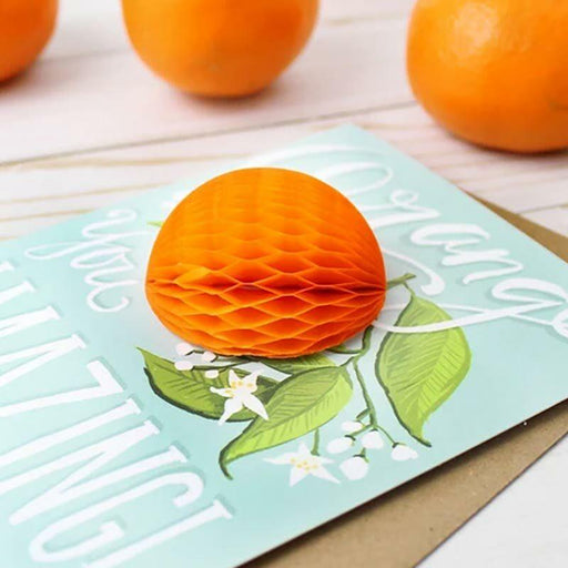 Orange You Amazing Pop-up Greeting Card - Unique Gift by Inklings Paperie