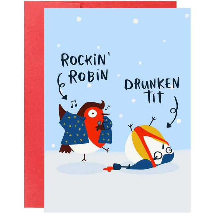 Rockin' Robin + Drunken Tit Bird Card - Unique Gift by Lucy Maggie Designs