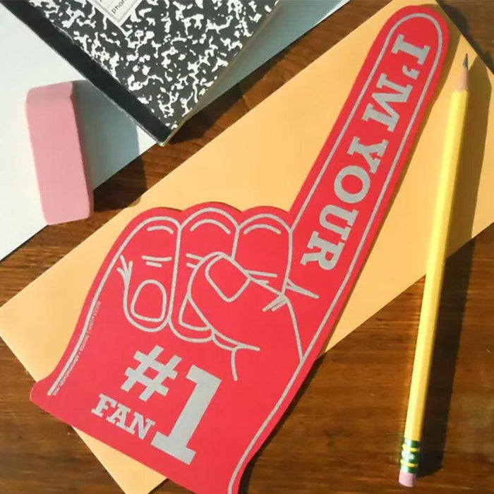 #1 Fan "Foam" Finger Greeting Card - a. favorite design