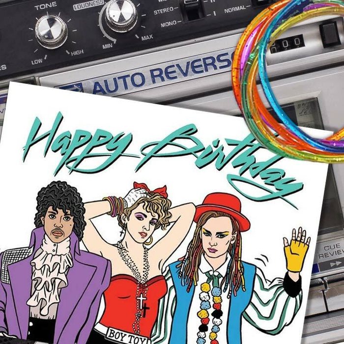 80's Pop Music Happy Birthday Card - The Found