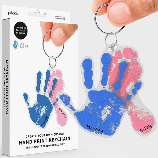 Create Your Own Hand Print Keychain Kit - Pikkii