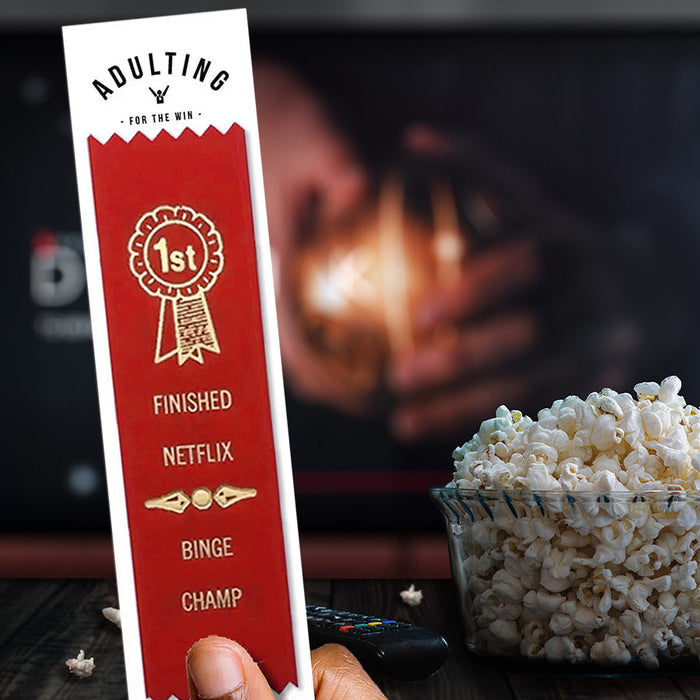 Adulting - Finished Netflix Binge Champ Award Ribbon