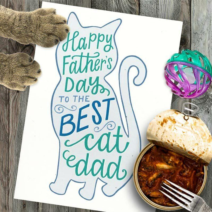 Best Cat Dad Father's Day Card - Hennel Paper Co.