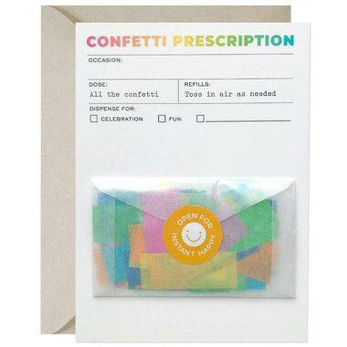 Confetti Prescription Greeting Card by Praxis Design Studio at Perpetual Kid