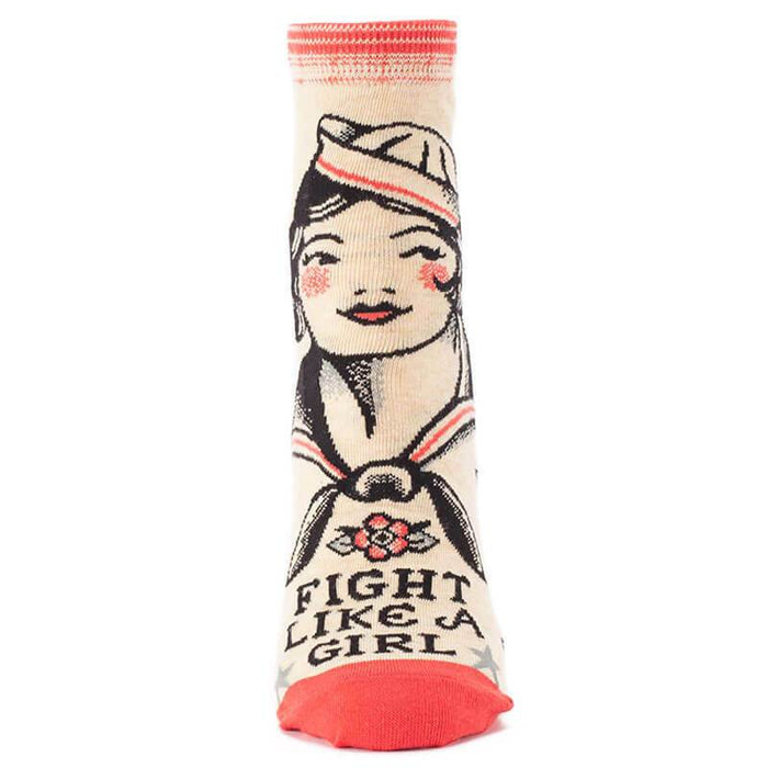 Fight Like A Girl Socks by Blue Q at Perpetual Kid