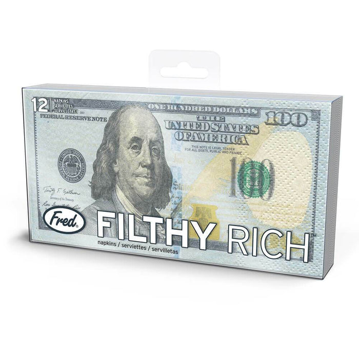 Filthy Rich Cocktail Napkins by Fred & Friends at Perpetual Kid