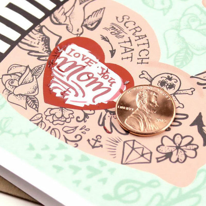 Mom Tattoo Scratch-off Mother's Day Card by Inklings Paperie at Perpetual Kid