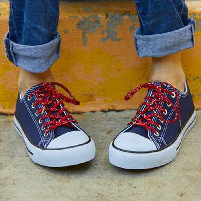Red Classic Bandana Shoelaces by Cute Laces at Perpetual Kid