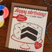 Retro Cakebox Happy Birthday Card by a. favorite design at Perpetual Kid