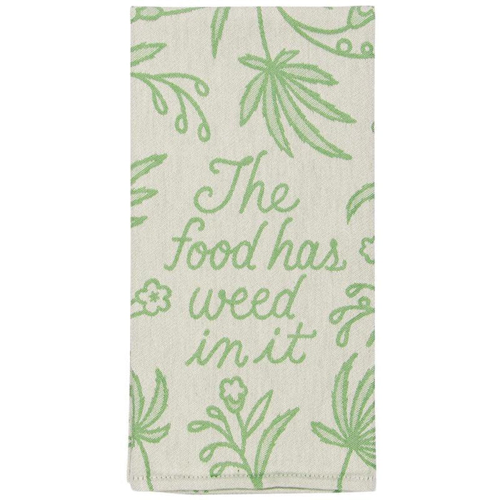 The Food Has Weed In It Dish Towel by Blue Q at Perpetual Kid