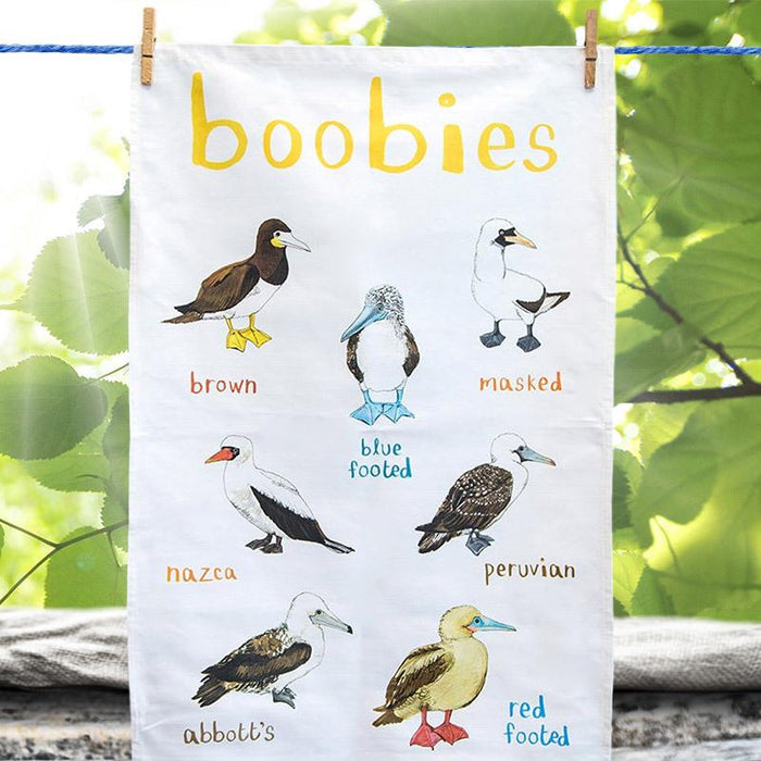 Booby Bird Fowl Language Dish Towel - Sarah Edmonds Illustration