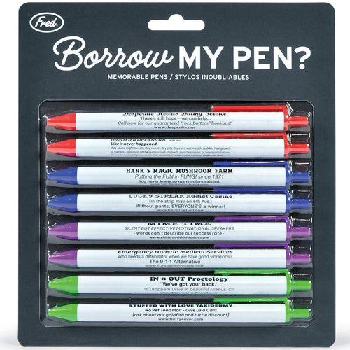Borrow My Pen? With Funny Business Ads - Unique Gifts - Fred