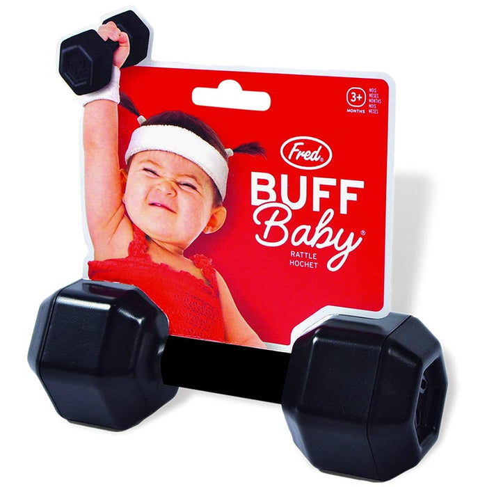 Buff Baby Dumbbell Rattle - Fred & Friends