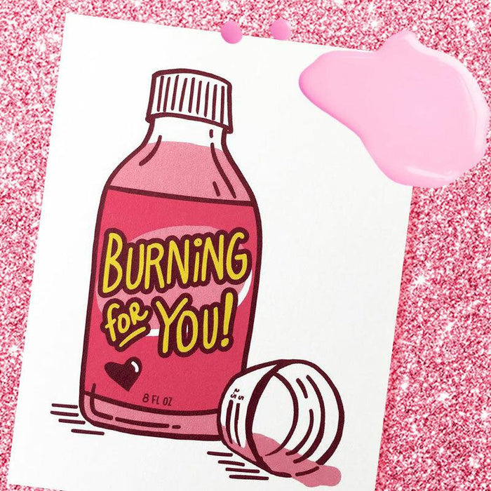 Burning For You Greeting Card - Kat French Design