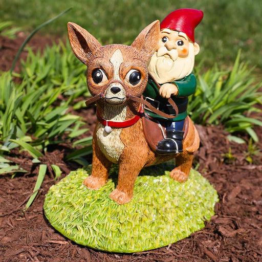 Chihuahua Garden Gnome - Funny Gnomes - Kwirkworks