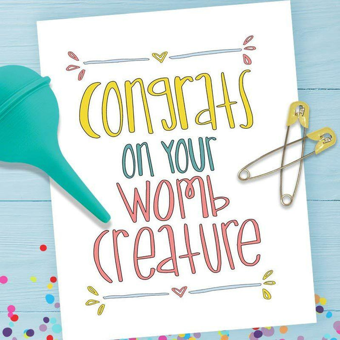 Congrats on Your Womb Creature Mother's Day Pregnancy Card - Knotty Cards