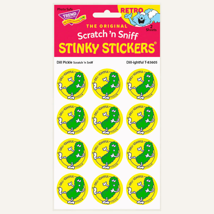 Dill-ightful, Dill Pickle scent Retro Scratch 'n Sniff Stinky Stickers