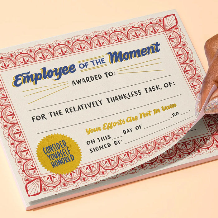 Employee Of The Moment Award Notepad