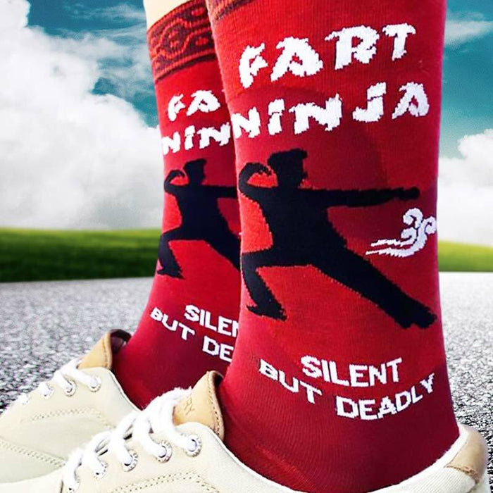 Fart Ninja Silent But Deadly Men's Socks - Groovy Things Co