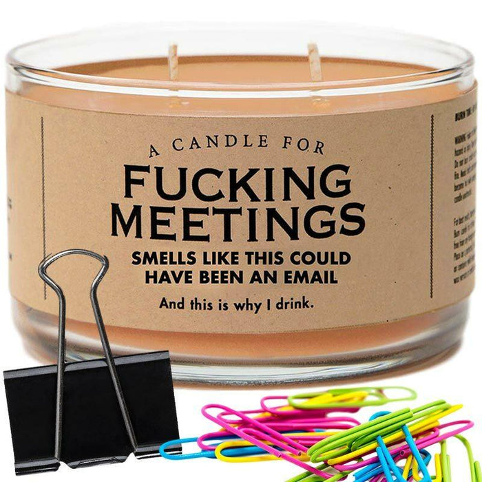 F*cking Meetings Candle - Whiskey River Soap Co.
