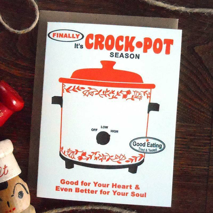 Finally It's Crock-Pot Season Holiday Card - a. favorite design
