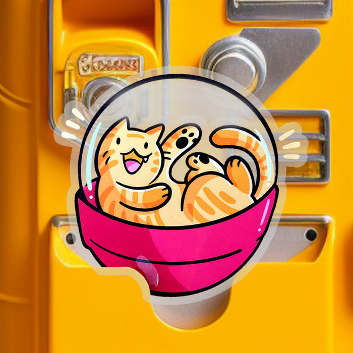 Gachapon Gumball Machine Cat Sticker