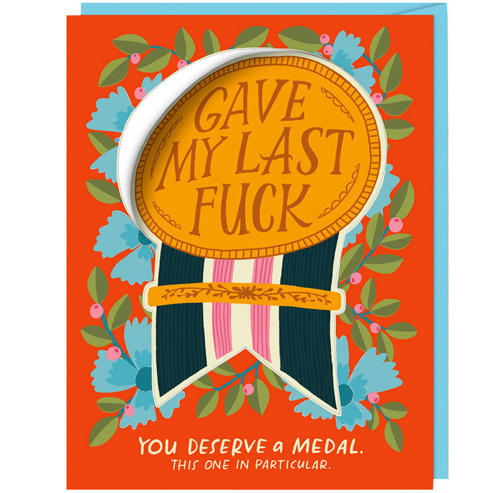 Gave My Last Fuck Award Sticker Card