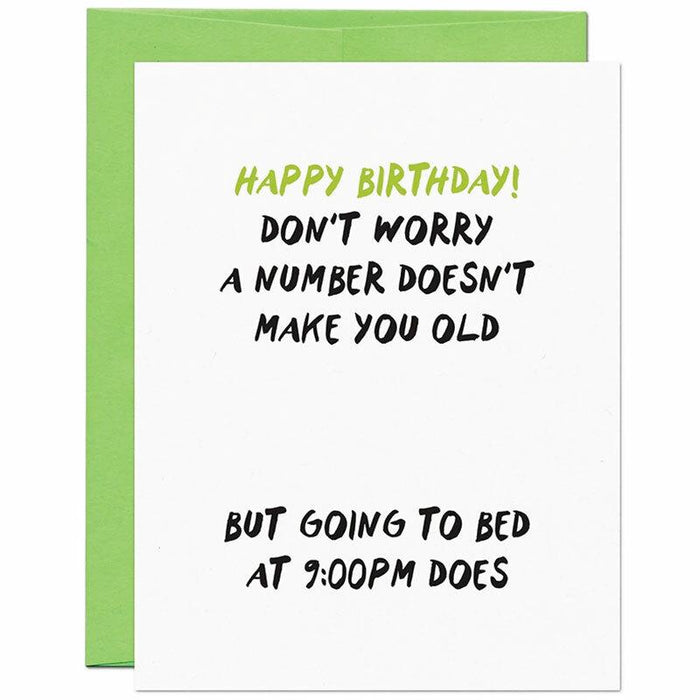 Going To Bed At 9PM Birthday Card - Warren Tales Greeting Cards