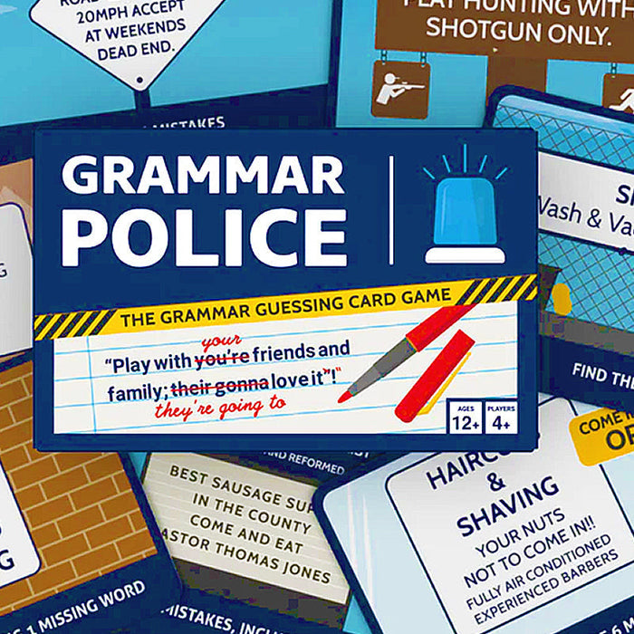 Grammar Police Guessing Card Game by Bubblegum Stuff