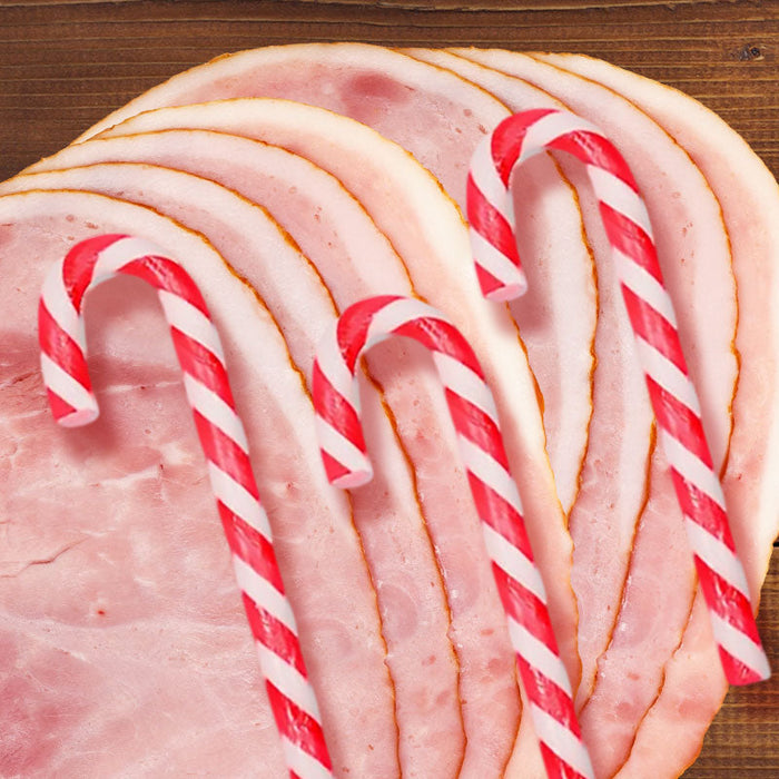 Ham Flavored Candy Canes - Christmas Candy - Archie McPhee