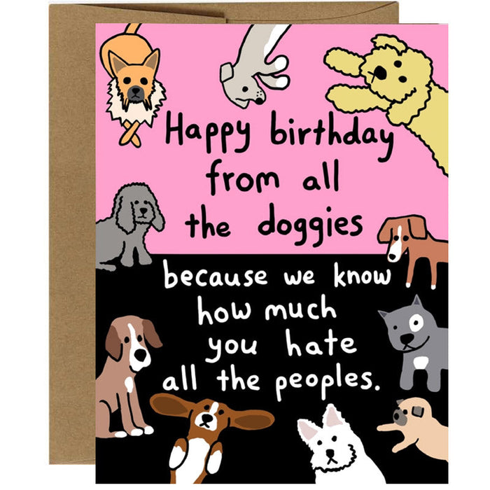 Happy Birthday From All The Doggies Greeting Card