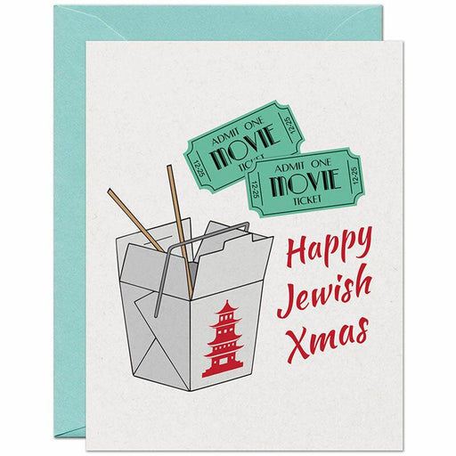 Happy Jewish X-mas Hanukkah Card - Warren Tales Greeting Cards