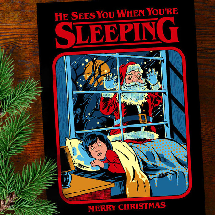 He Sees You When You're Sleeping Christmas Card - Artist Steven Rhodes