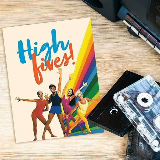 Offensive + Delightful - High Fives 80's Aerobics Greeting Card