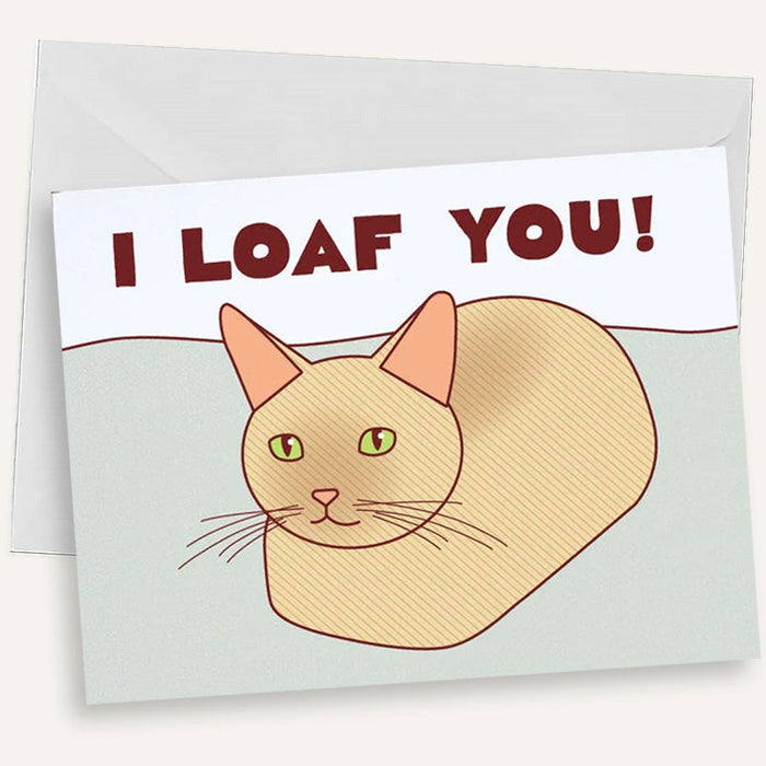 I Loaf You Cat Greeting Card - Perpetual Kid