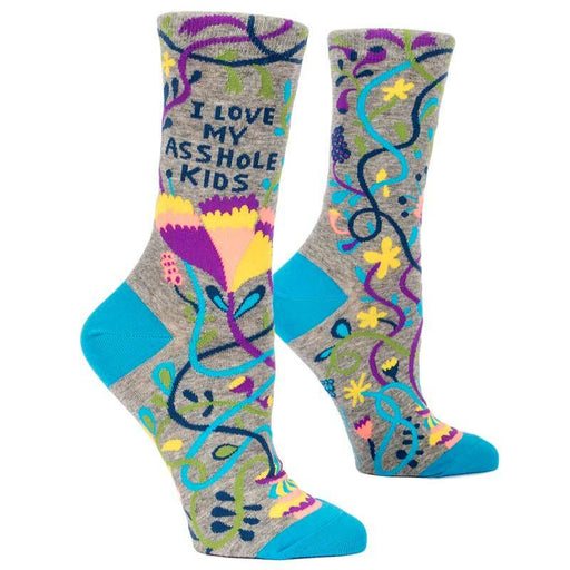 I Love My Asshole Kids Socks - Blue Q